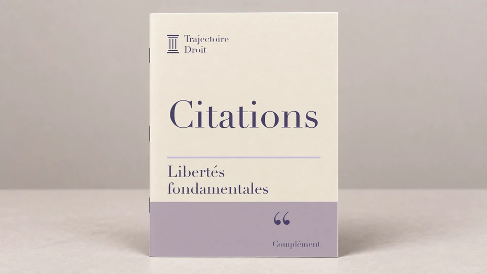 Citations Libertés fondamentales, couverture Trajectoire Droit