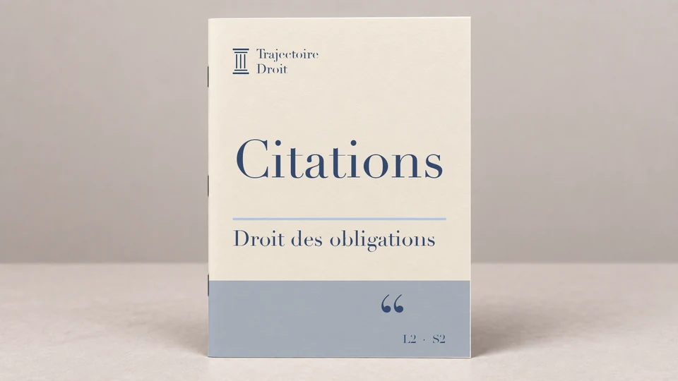 Citations Droit des obligations (S2), couverture Trajectoire Droit