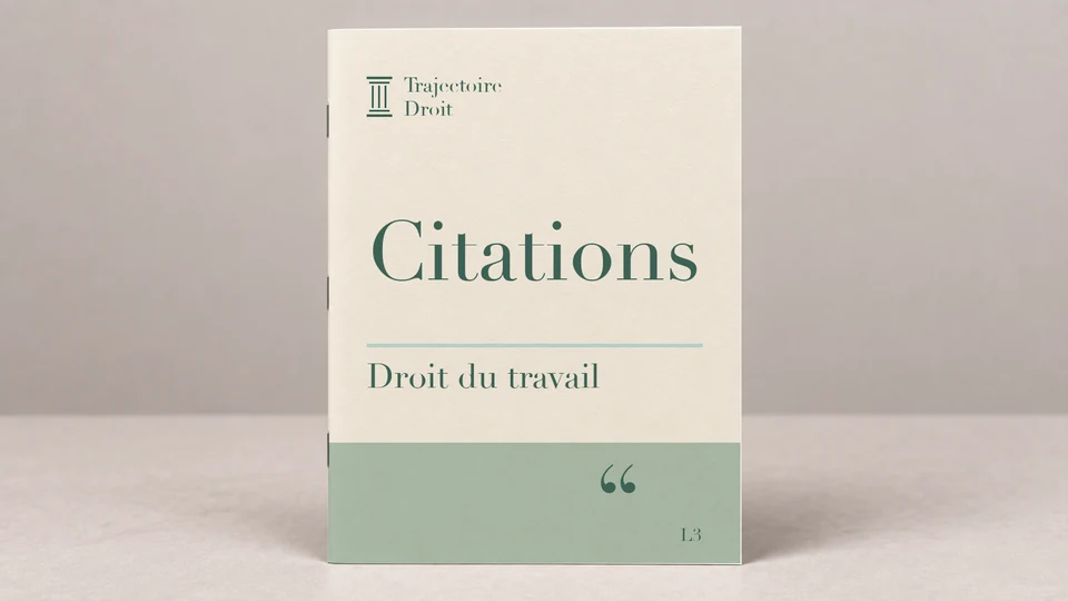 Citations Droit du travail, couverture Trajectoire Droit