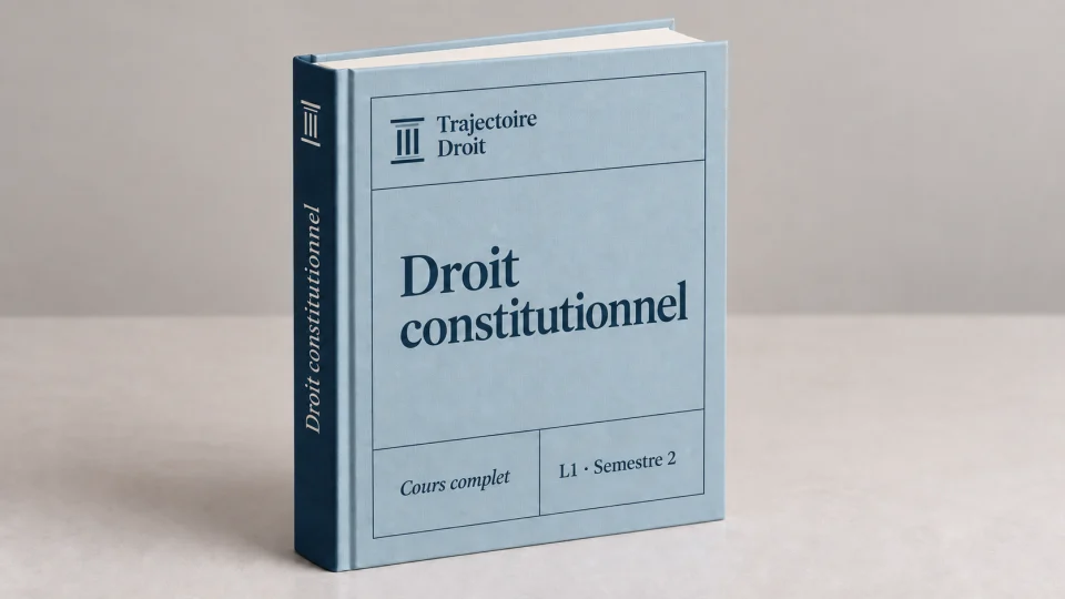 Droit constitutionnel L1 S2, cours complet, couverture Trajectoire Droit