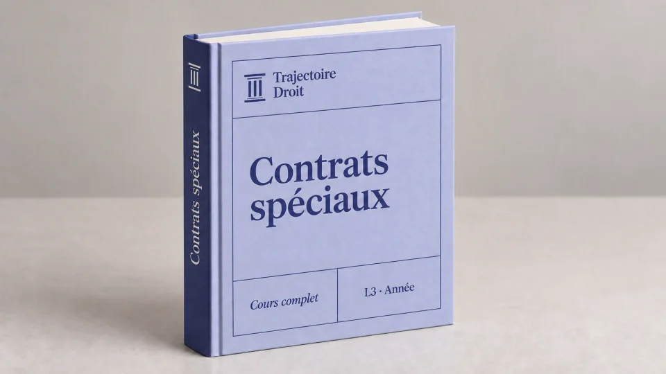 Contrats spéciaux, cours complet, couverture Trajectoire Droit
