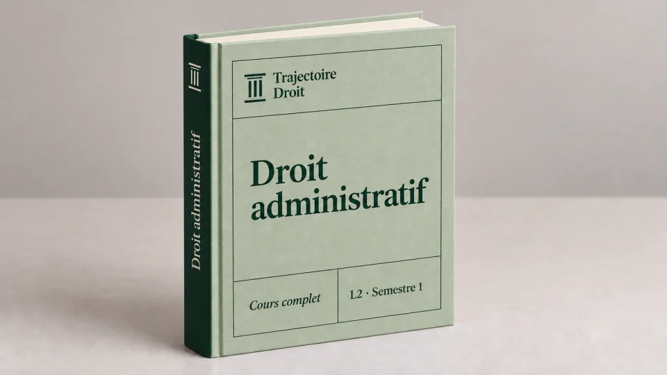 Droit administratif L2 S1, cours complet, couverture Trajectoire Droit
