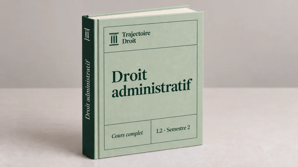 Droit administratif L2 S2, cours complet, couverture Trajectoire Droit