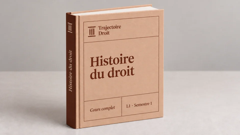 Histoire du droit, cours complet, couverture Trajectoire Droit
