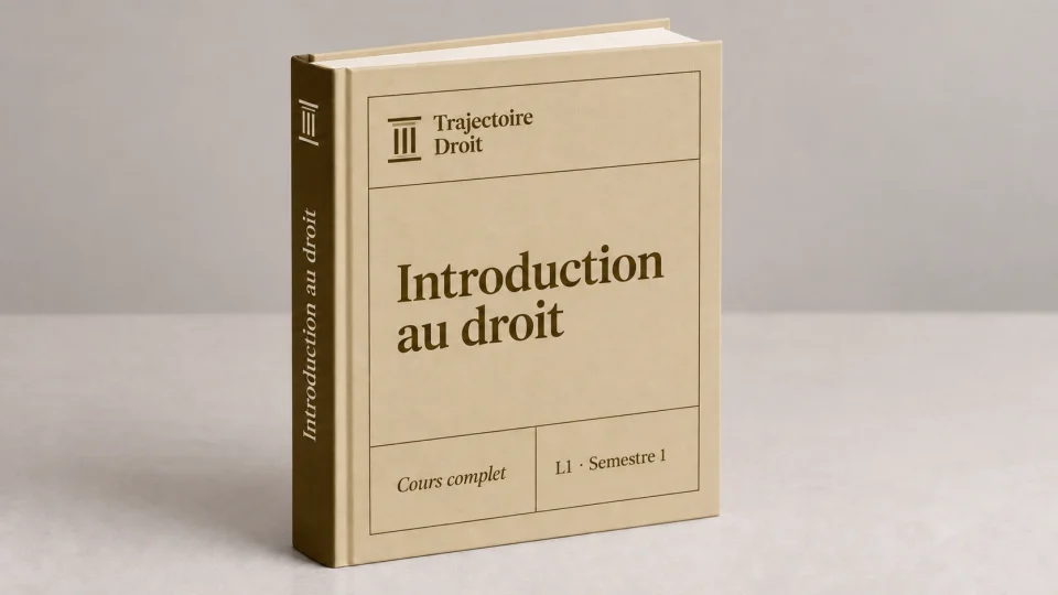 Introduction au droit, cours complet, couverture Trajectoire Droit