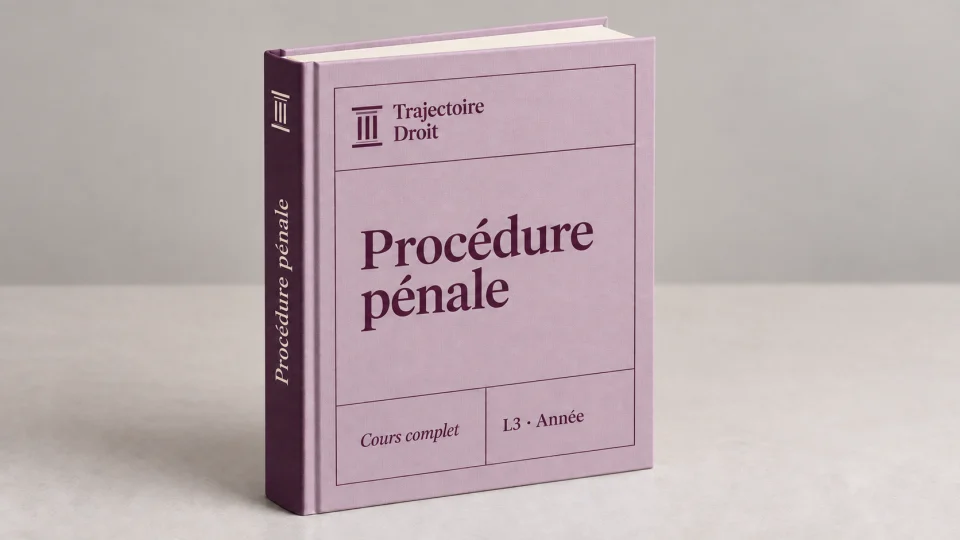 Procédure pénale, cours complet, couverture Trajectoire Droit