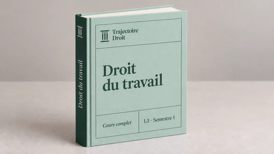 Droit du travail, cours complet, couverture Trajectoire Droit