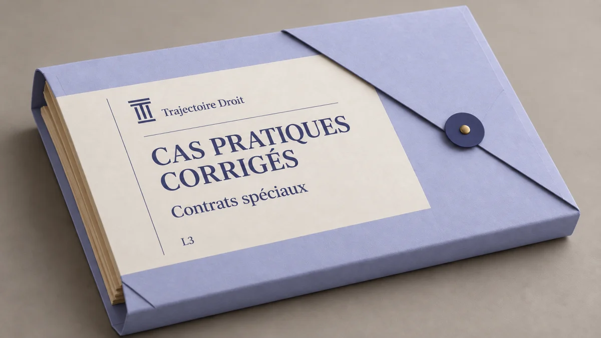Cas pratiques corrigés Contrats spéciaux, couverture Trajectoire Droit