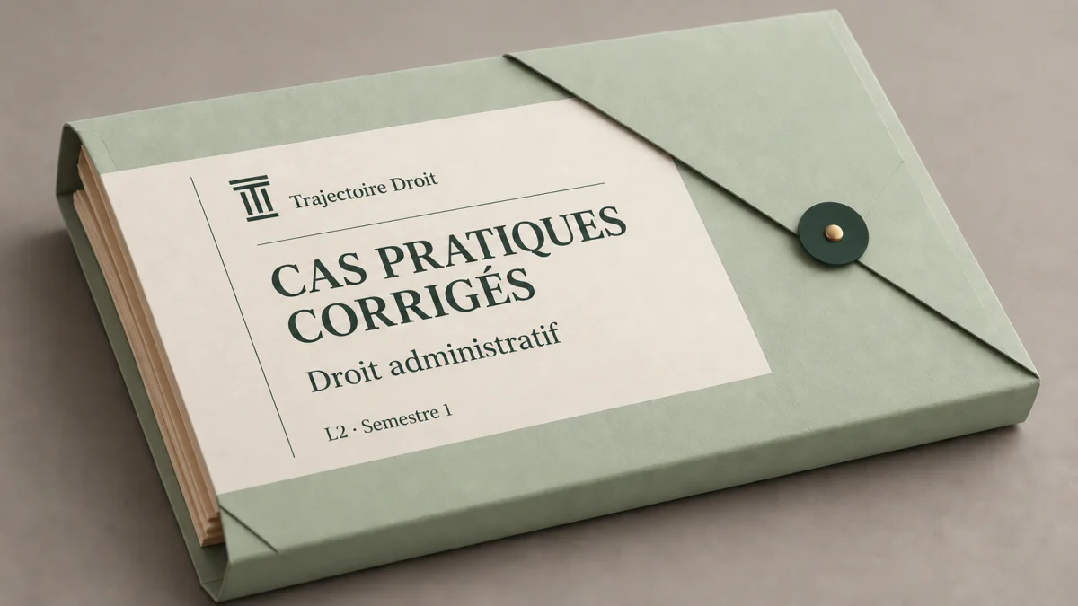 Cas pratiques corrigés Droit administratif, couverture Trajectoire Droit