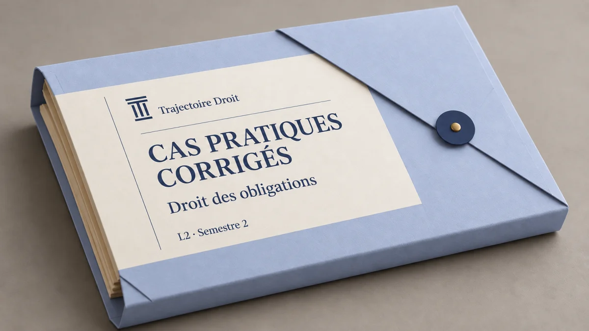 Cas pratiques corrigés Droit des obligations, couverture Trajectoire Droit