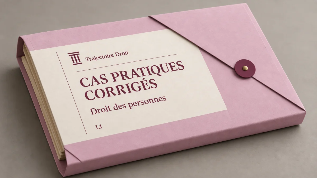 Cas pratiques corrigés Droit des personnes, couverture Trajectoire Droit