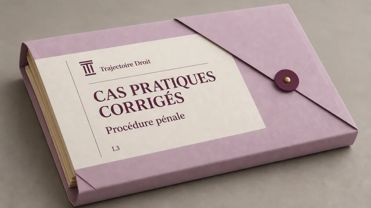 Couverture des cas pratiques corrigés de procédure pénale