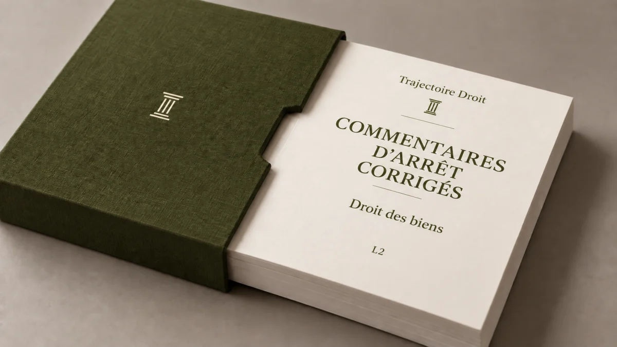 Commentaires d'arrêt Droit des biens, couverture Trajectoire Droit