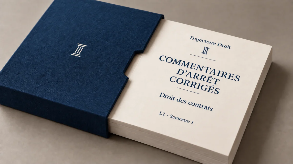Commentaires d'arrêt Droit des contrats, couverture Trajectoire Droit