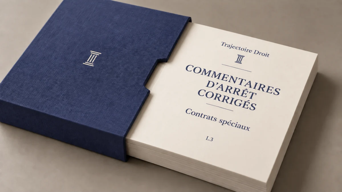 Commentaires d'arrêt Contrats spéciaux, couverture Trajectoire Droit