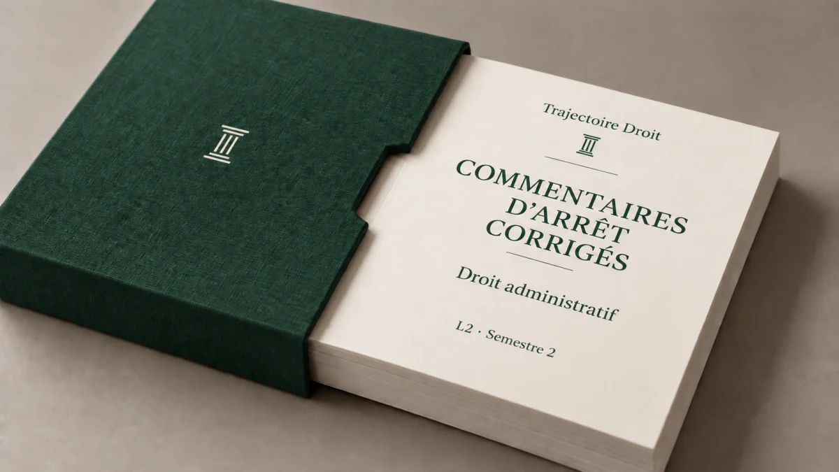 Commentaires d'arrêt Droit administratif, couverture Trajectoire Droit