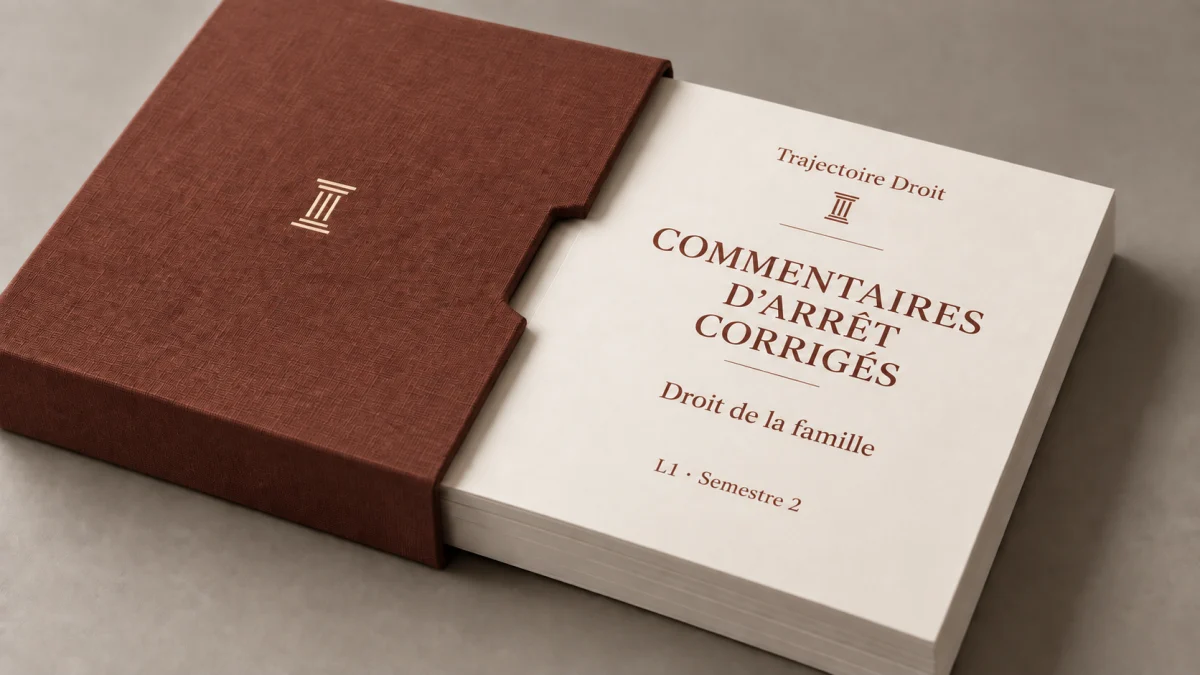Commentaires d'arrêt Droit de la famille, couverture Trajectoire Droit