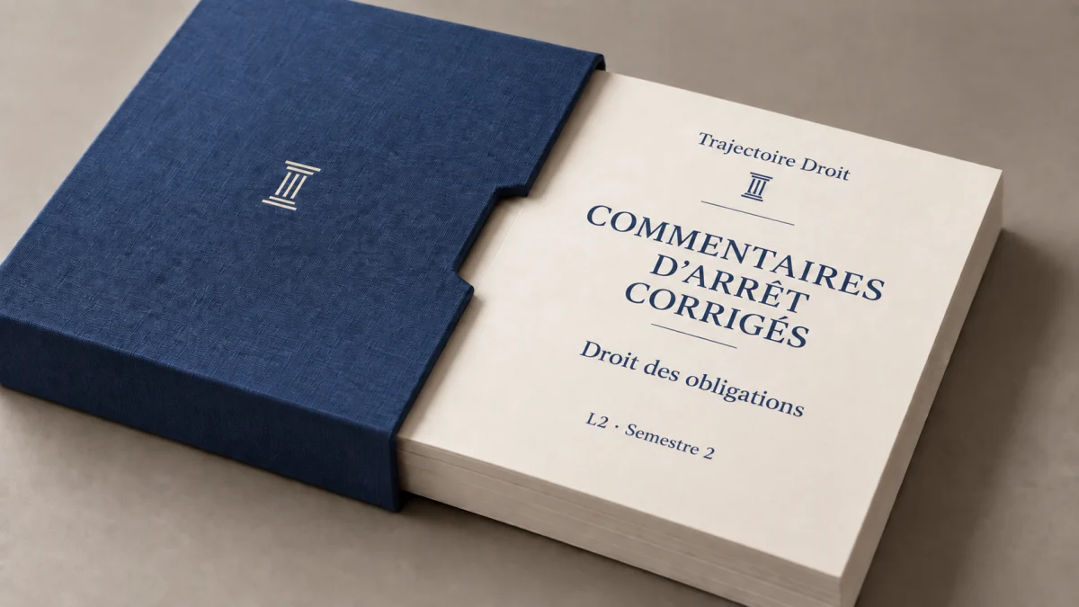 Commentaires d'arrêt Droit des obligations, couverture Trajectoire Droit