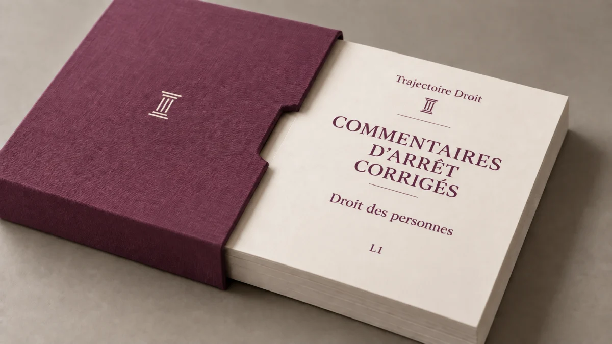 Commentaires d'arrêt Droit des personnes, couverture Trajectoire Droit
