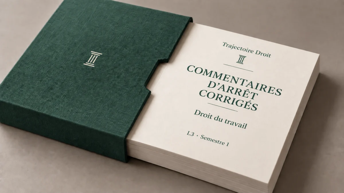 Commentaires d'arrêt Droit du travail, couverture Trajectoire Droit