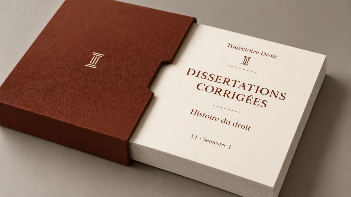 Dissertation corrigée Histoire du droit, couverture Trajectoire Droit