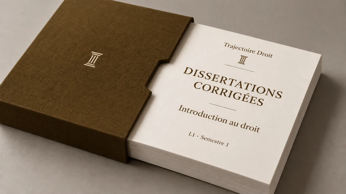 Dissertation corrigée Introduction au droit, couverture Trajectoire Droit