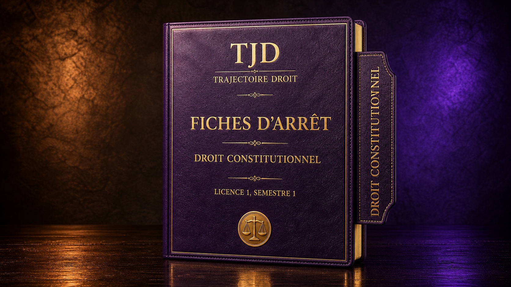 Fiches d'arrêt Droit constitutionnel S1, couverture Trajectoire Droit