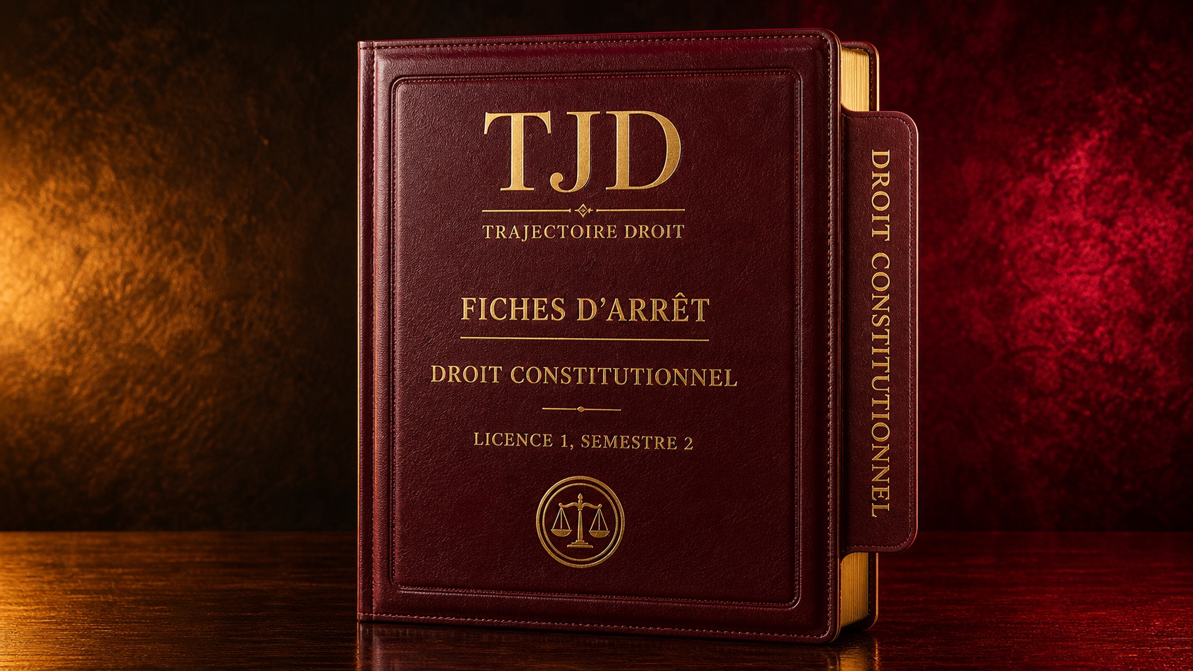 Fiches d'arrêt Droit constitutionnel S2, couverture Trajectoire Droit