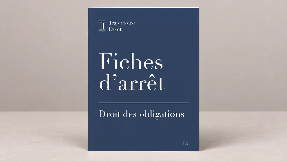 Fiches d'arrêt Droit des obligations, couverture Trajectoire Droit