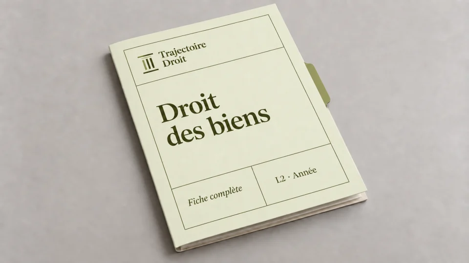 Couverture de la fiche Droit des biens L2
