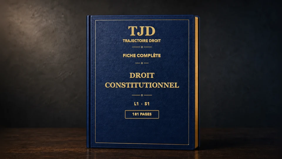 Droit constitutionnel , fiche complète, couverture Trajectoire Droit