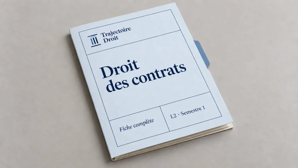 Couverture de la fiche Droit des contrats
