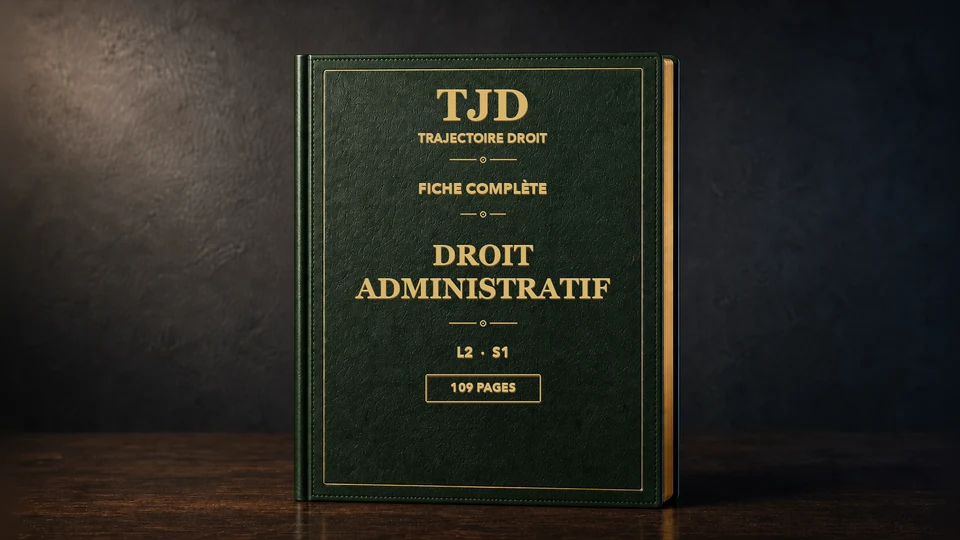 Exemple de fiche complète, couverture Trajectoire Droit