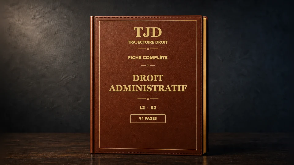 Droit administratif , fiche complète, couverture Trajectoire Droit