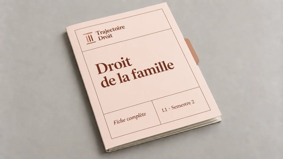 Couverture de la fiche Droit de la famille L1