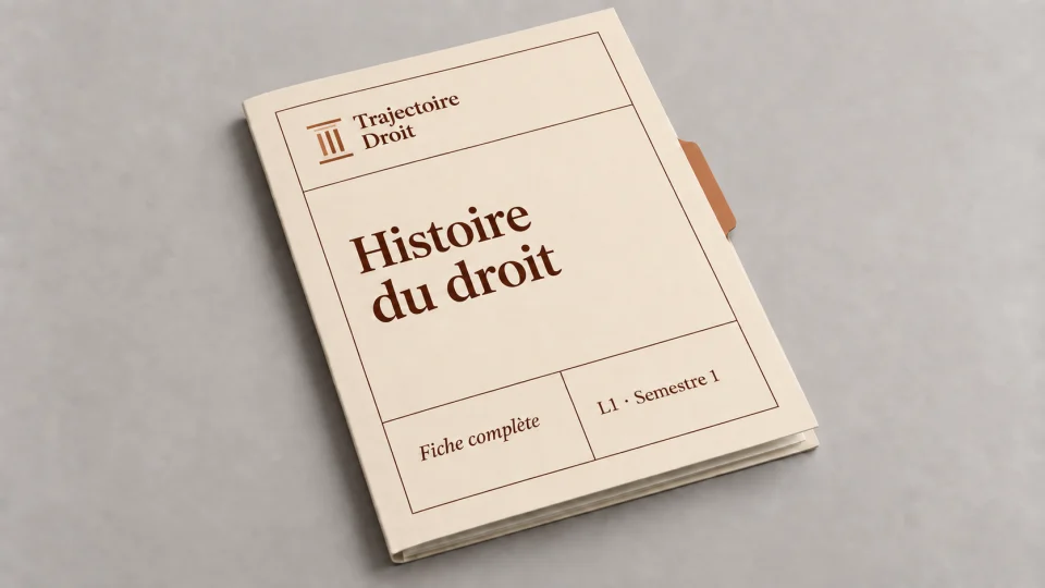 Couverture de la fiche Histoire du droit L1
