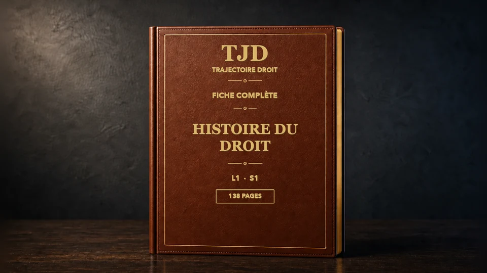 Histoire du droit , fiche complète, couverture Trajectoire Droit