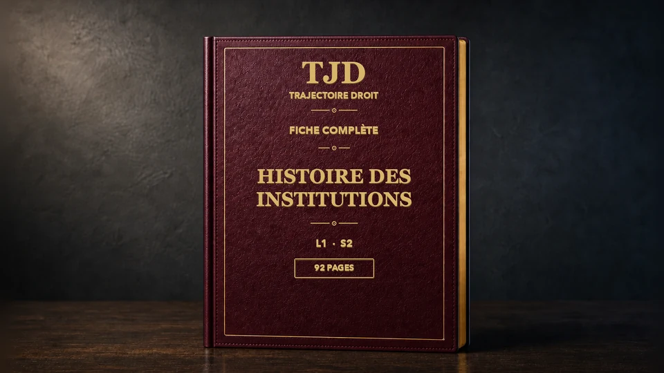 Aperçu de la fiche Histoire des institutions L1