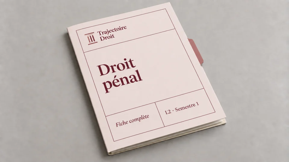 Couverture de la fiche Droit pénal L2