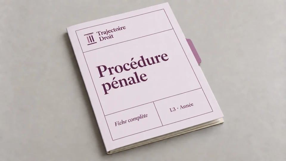Couverture de la fiche Procédure pénale