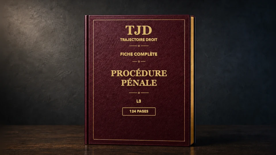Procédure pénale , fiche complète, couverture Trajectoire Droit
