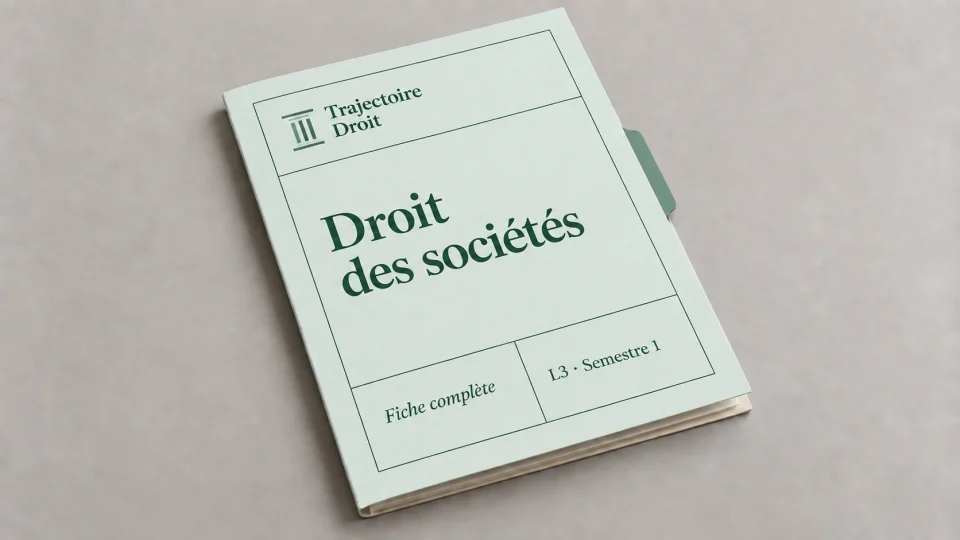 Couverture de la fiche Droit des sociétés (S1)