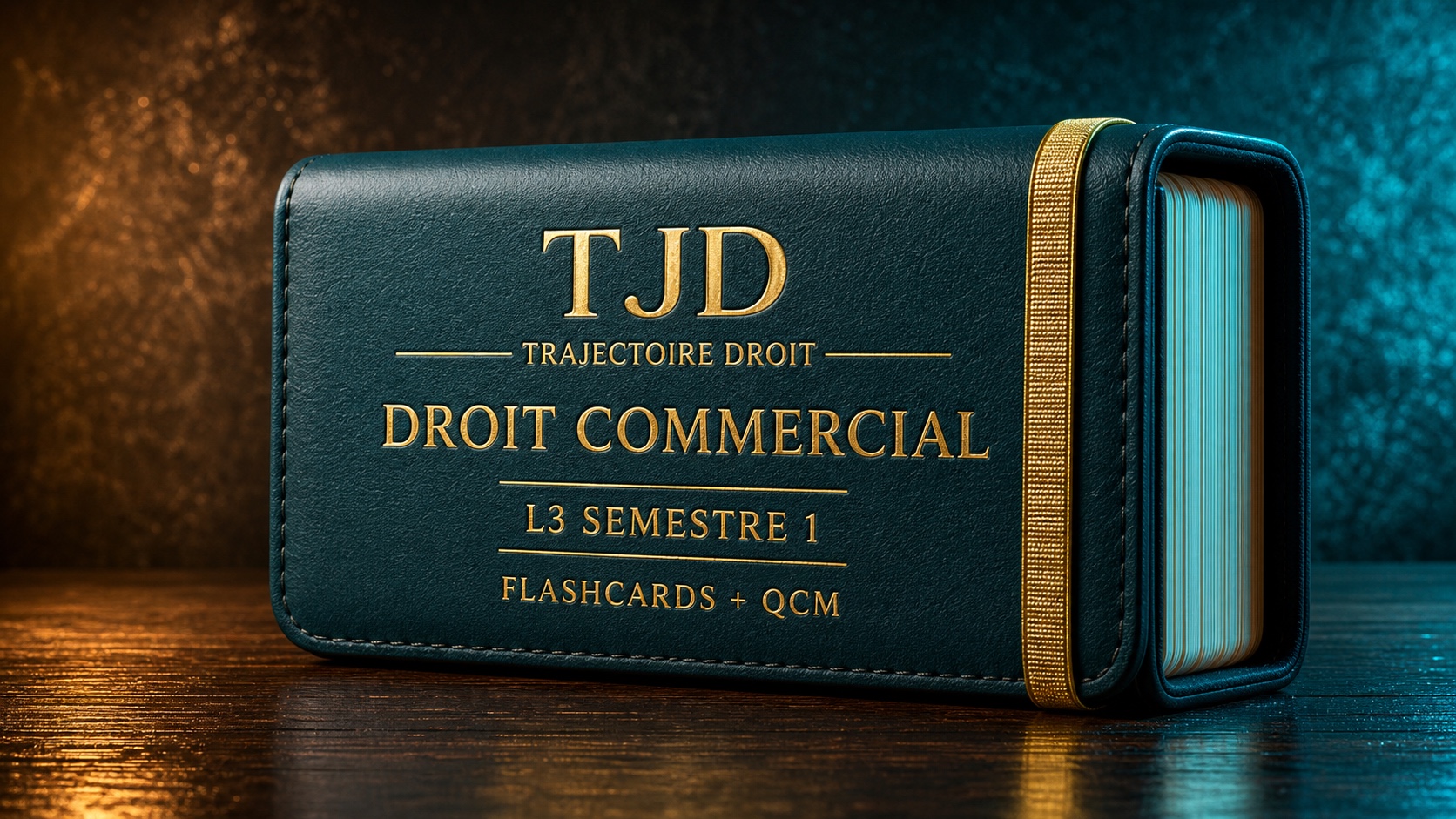 Flashcards et QCM Droit commercial, couverture Trajectoire Droit