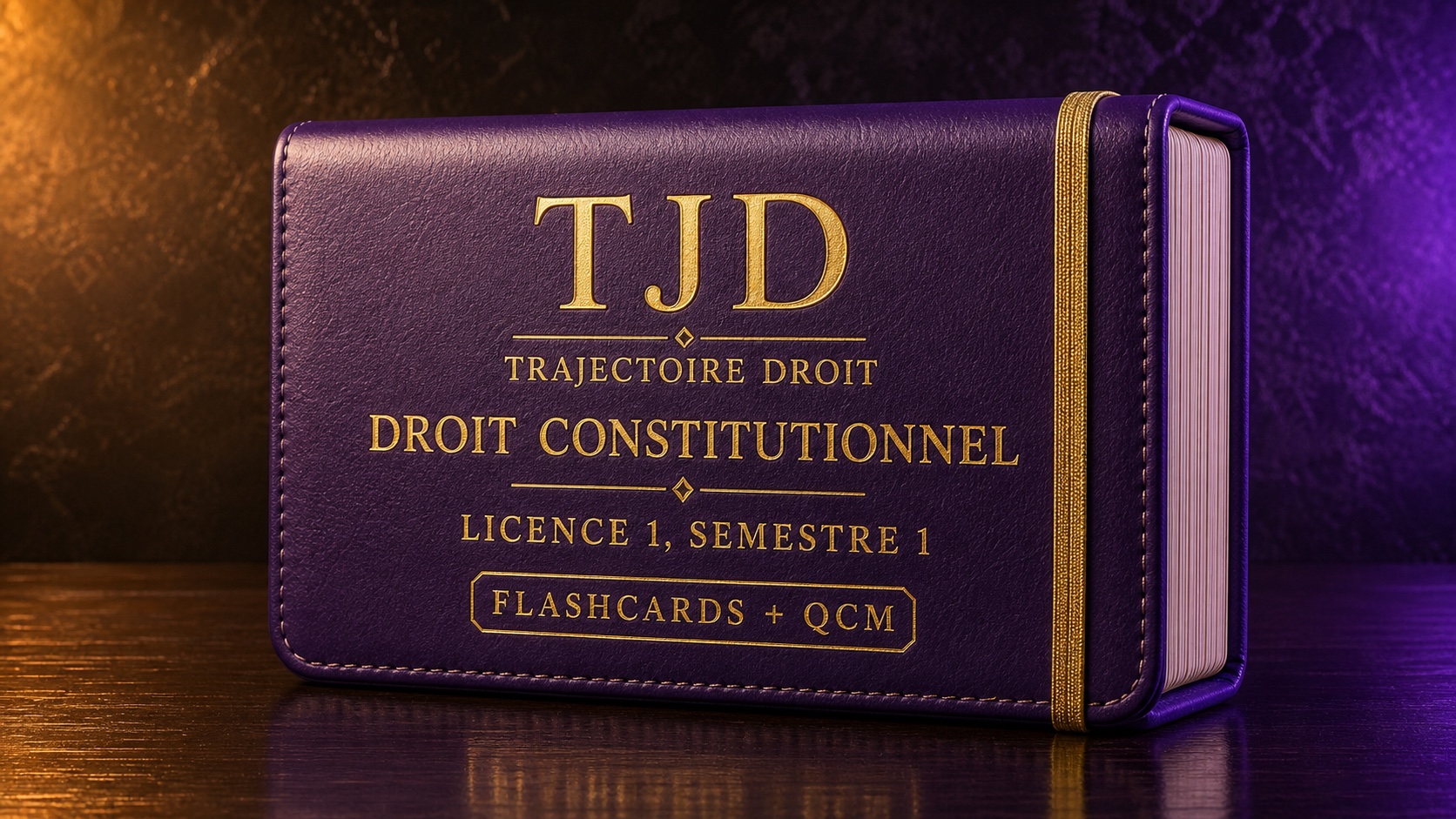 Flashcards et QCM Droit constitutionnel, couverture Trajectoire Droit
