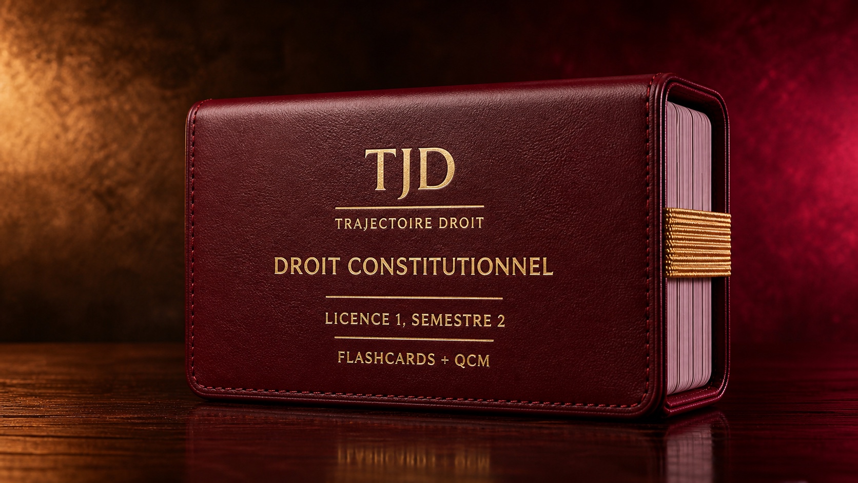 Flashcards et QCM Droit constitutionnel, couverture Trajectoire Droit