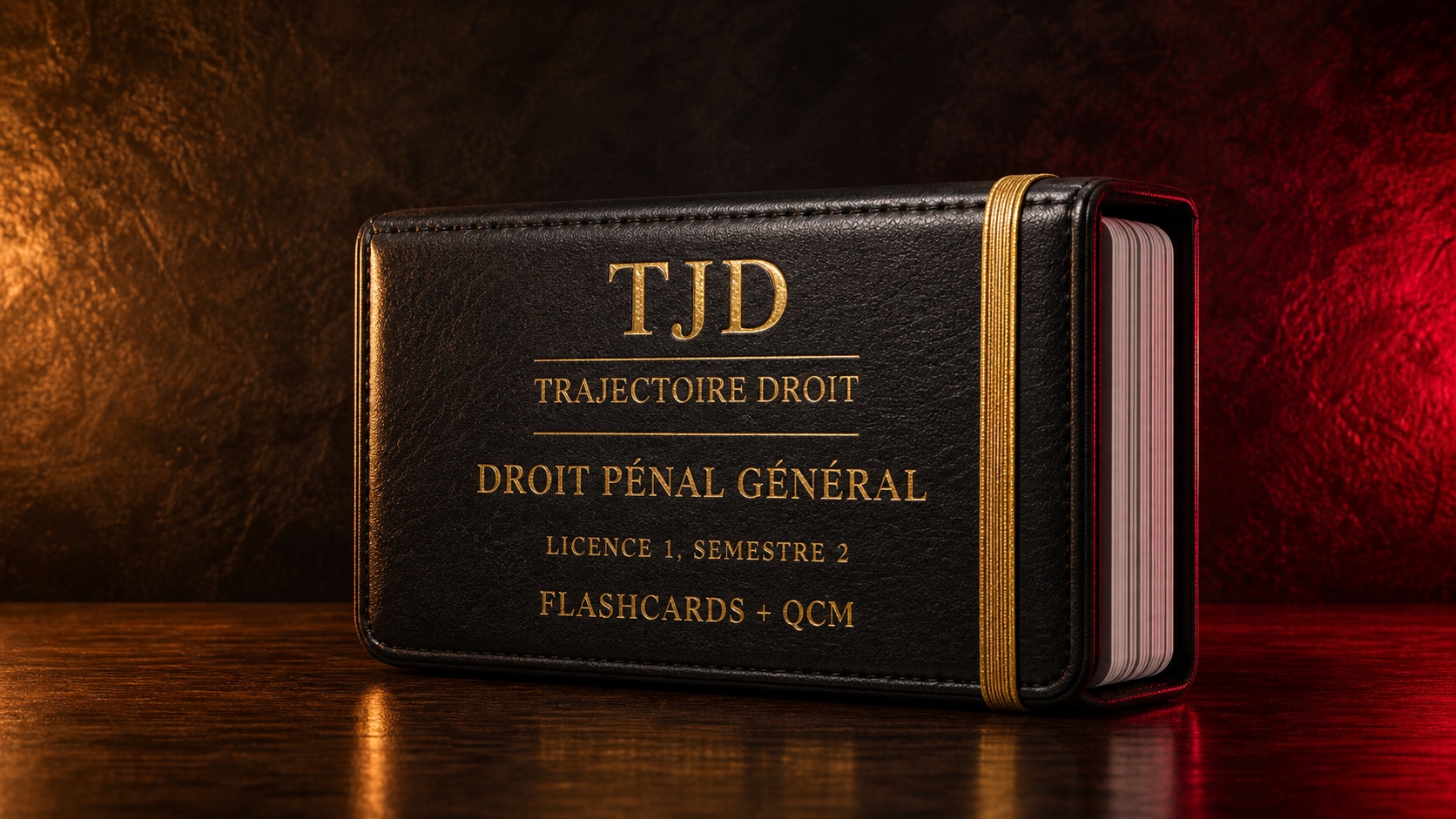 Flashcards et QCM Droit pénal général, couverture Trajectoire Droit