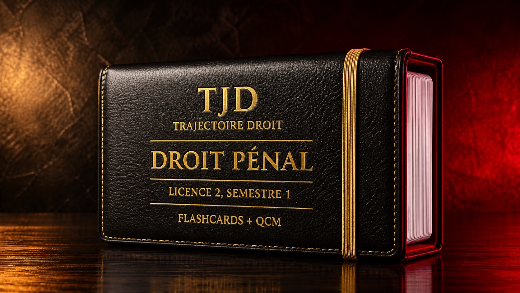 Flashcards et QCM Droit pénal, couverture Trajectoire Droit