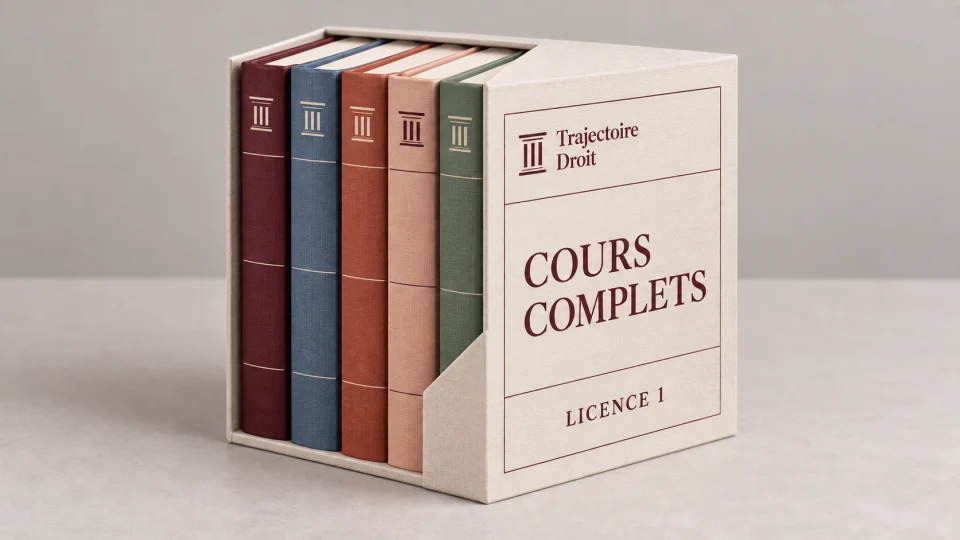 Pack annuel de cours complets L1, couverture Trajectoire Droit