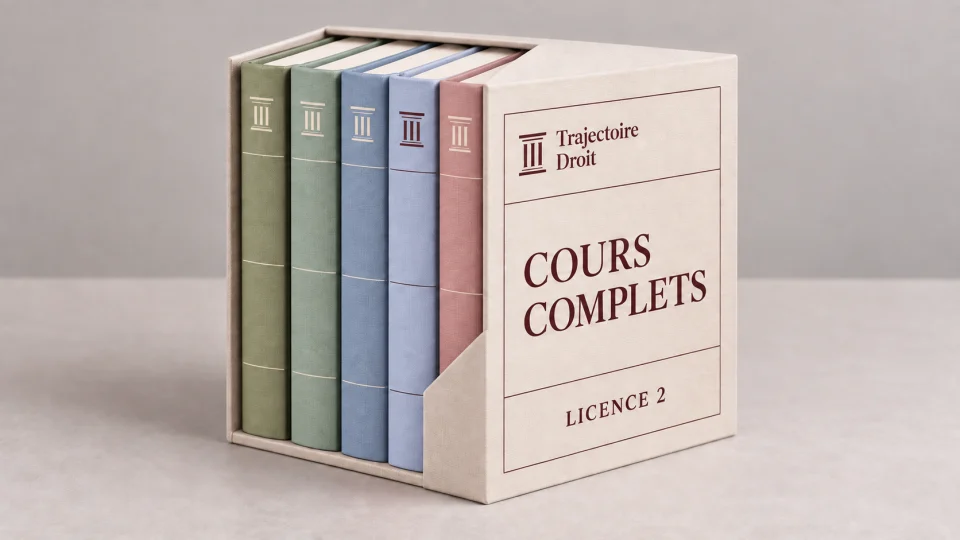 Pack annuel de cours complets L2, couverture Trajectoire Droit