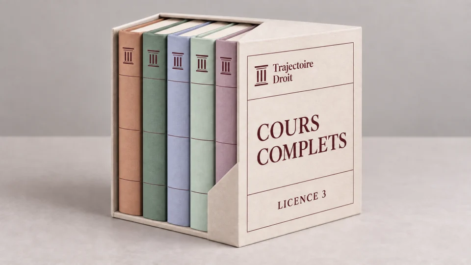 Pack annuel de cours complets L3, couverture Trajectoire Droit